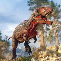 Poznámkový kalendář Dinosauři 2024, 30 x 30 cm