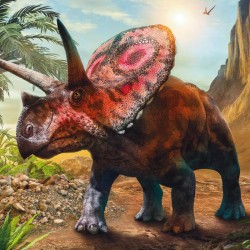 Poznámkový kalendář Dinosauři 2024, 30 x 30 cm