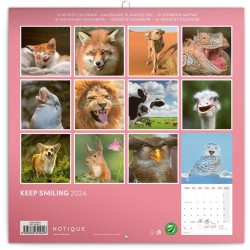 Poznámkový kalendář Úsměv, prosím 2024, 30 x 30 cm