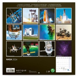Poznámkový kalendář NASA 2024, 30 x 30 cm