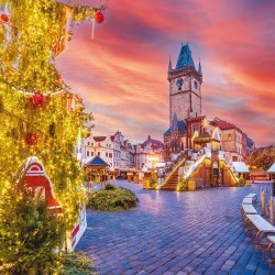 Poznámkový kalendář Praha 2024, 30 x 30 cm