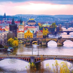 Poznámkový kalendář Praha 2024, 30 x 30 cm