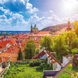 Poznámkový kalendář Praha 2024, 30 x 30 cm