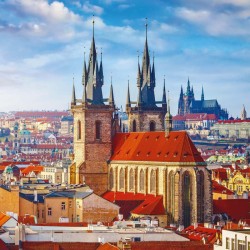 Poznámkový kalendář Praha 2024, 30 x 30 cm