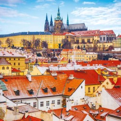 Poznámkový kalendář Praha 2024, 30 x 30 cm