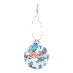 CreaJul Seed vlastní vánoční ozdoba na stromeček ze semínkového papíru, kulatá