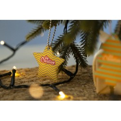 CreaFelt Key Xmas vlastní vánoční přívěsek na klíče, hvězda