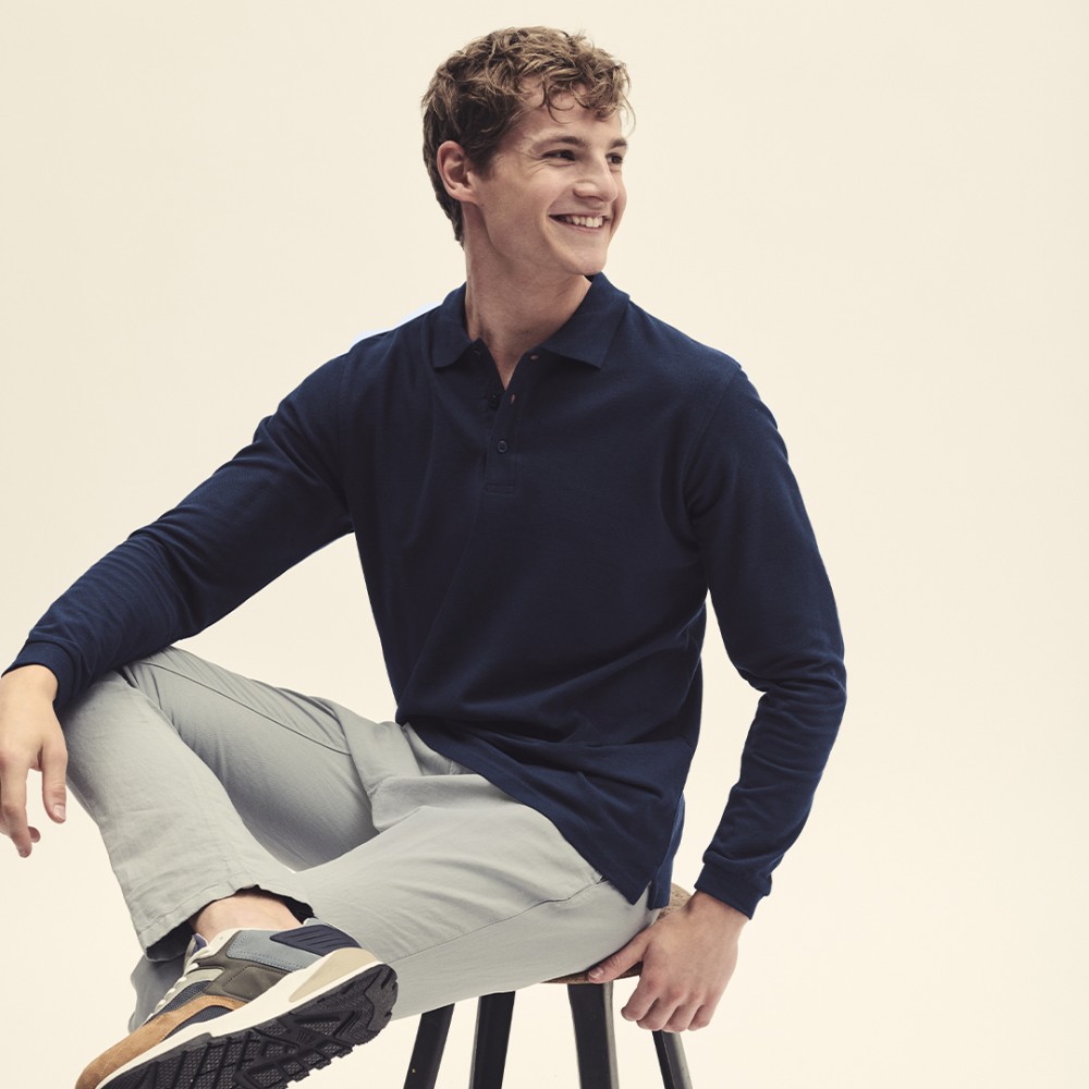 Premium Long Sleeve Polo tričko 180g