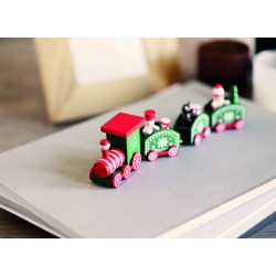 JUNA Dřevěný vánoční vláček