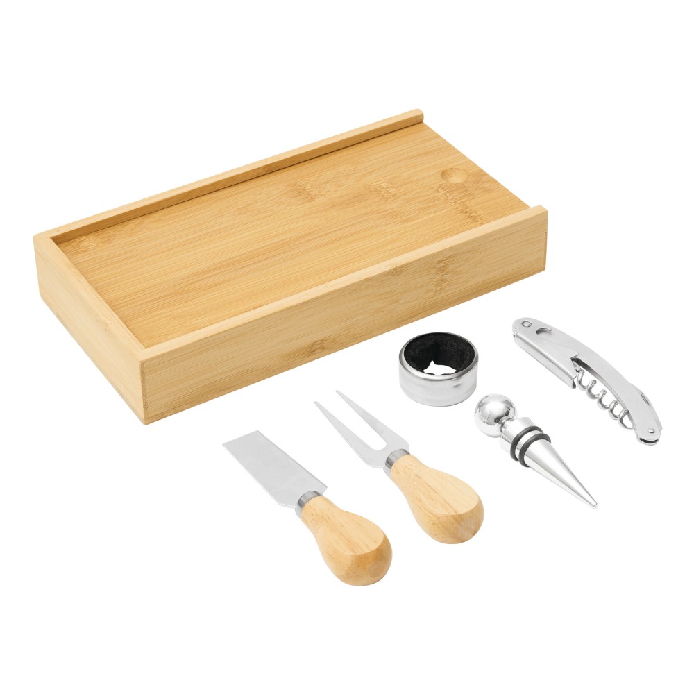 BAMBOO WINE - Sada na víno a sýr