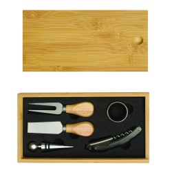 BAMBOO WINE - Sada na víno a sýr