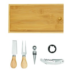 BAMBOO WINE - Sada na víno a sýr