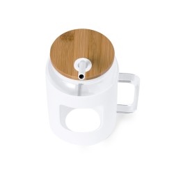 Jacin Velká skleněná nádoba s brčkem