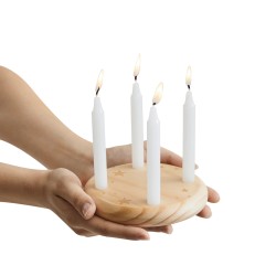 4-CHRISTMAS - Malý dřevěný adventní věnec