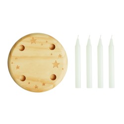 4-CHRISTMAS - Malý dřevěný adventní věnec