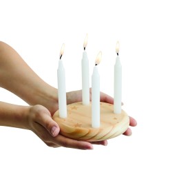 4-CHRISTMAS - Malý dřevěný adventní věnec