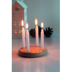 4-CHRISTMAS - Malý dřevěný adventní věnec