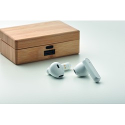OREBAM Sluchátka TWS v bambusovém pouz