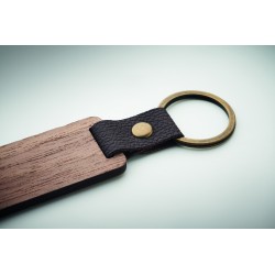 NAWKEY Klíčenka z ořechu a PU