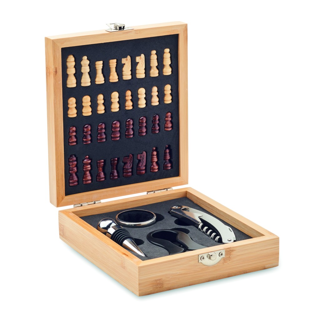 CHESSET Sada na víno a šachovnice