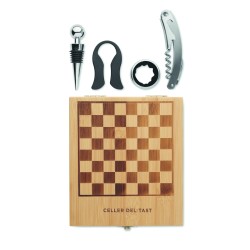 CHESSET Sada na víno a šachovnice