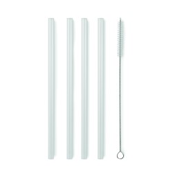 GLAW 4 opakovaně použitelná skleněná brčka