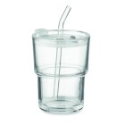 SIP Skleněný kelímek s brčkem 400ml