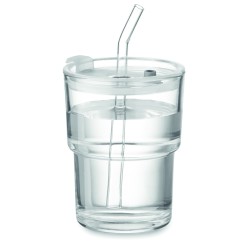 SIP Skleněný kelímek s brčkem 400ml