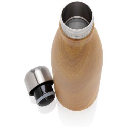 Nerezová termo láhev v dekoru dřeva