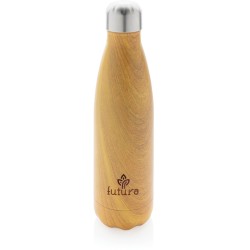 Nerezová termo láhev v dekoru dřeva