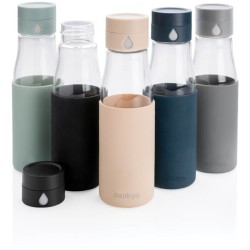 Skleněná láhev Ukiyo sledující pitný režim