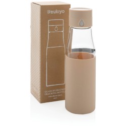 Skleněná láhev Ukiyo sledující pitný režim