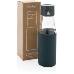 Skleněná láhev Ukiyo sledující pitný režim