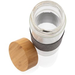 Skleněná láhev s bambusovým uzávěrem Impact