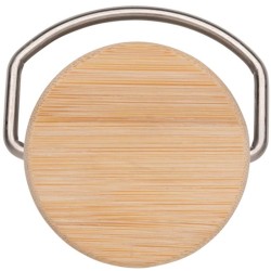 Moderní nerezová lahev s bambusovým uzávěrem