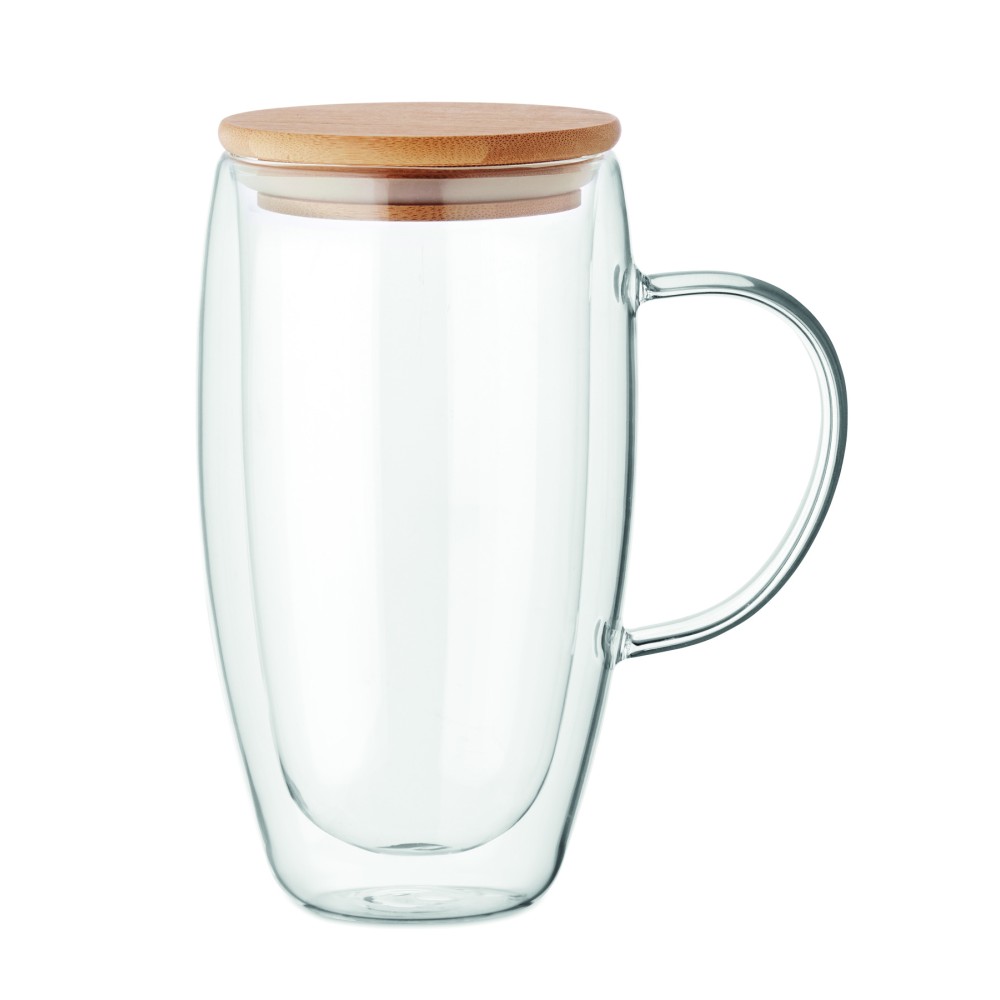 TEROL Skleněný hrnek s dvojitou 450ml