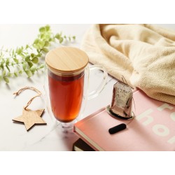 TEROL Skleněný hrnek s dvojitou 450ml