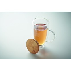 TEROL Skleněný hrnek s dvojitou 450ml