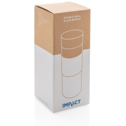 Dvoustěnná skleněná láhev s bambusovým uzávěrem Impact