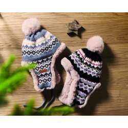 YULONG Pletená čepice s klapkami