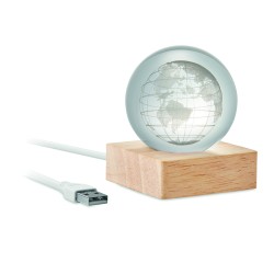 GLOBE LIGHT Skleněný globus s LED