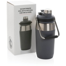 Nerezová termo láhev s duálním uzávěrem 500ml