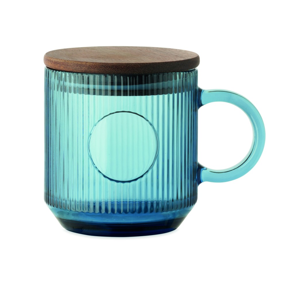 VITRIO MUG Žebrovaný skleněný hrnek 300ml