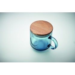 VITRIO MUG Žebrovaný skleněný hrnek 300ml