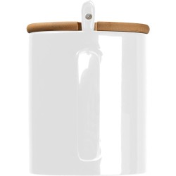 Keramický hrnek se lžičkou a bambusovým víčkem