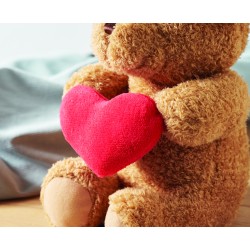 SNUGGLE Medvídek 23cm se srdcem