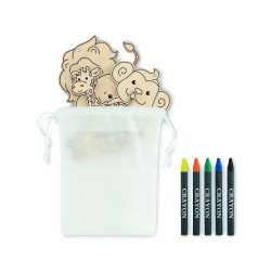 THEZOO Sada 4 dřevěných visaček