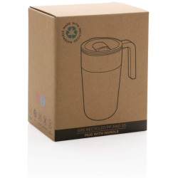 Hrnek s madlem z GRS recyklované oceli a plastu