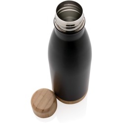 Nerezová termo lahev s bambusovými detaily
