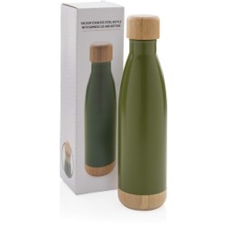 Nerezová termo lahev s bambusovými detaily